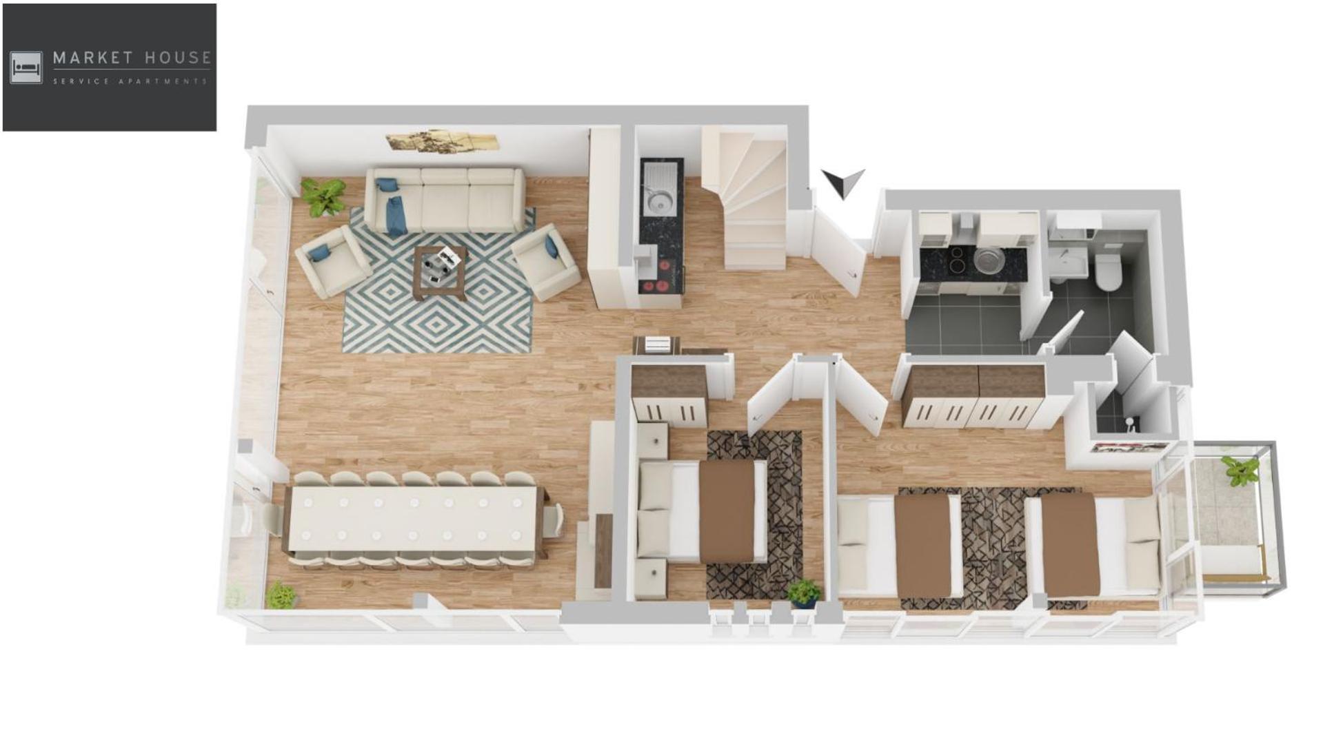 Apartment mit 4 Schlafzimmern